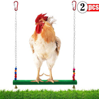 GABraden - Columpio de pollo natural esmerilado de madera colorida para gallinas, hecho a mano, juguete para pájaros, loros, gallinas, guacamayos, accesorios para gallineros - BESTMASCOTA.COM