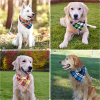 Bandana para perro, 8 unidades, regalo de cumpleaños, lavable, triángulo, rojo, negro, verde, azul, naranja, rosa, con estampado de cuadros para perros, bufanda, accesorios para perros pequeños a grandes, cachorros, gatos y mascotas - BESTMASCOTA.COM