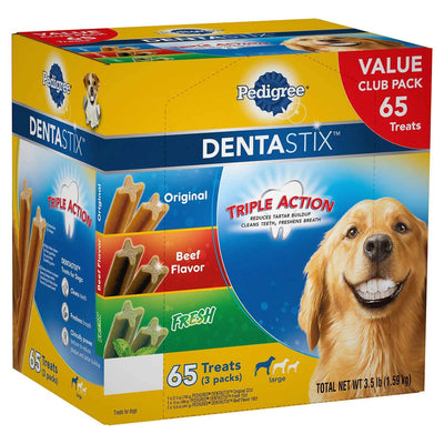 Pedigree DentaStix - Tratamientos para perros variados, 65 unidades - BESTMASCOTA.COM