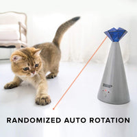Friends Forever Interactive Cat Laser Toy - Puntero láser para gatos para entrenamiento automático giratorio, modo de 3 velocidades ajustable - BESTMASCOTA.COM