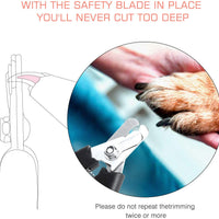 Kissin - Cortaúñas para perros, protección de seguridad rápida para evitar cortes en exceso, cortaúñas de acero inoxidable 4 en 1, para mascotas, profesional y seguro - BESTMASCOTA.COM