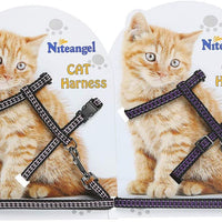 Niteangel - Juego de arnés y correa ajustables para gato (2 unidades) - BESTMASCOTA.COM