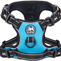 PoyPet 2019 - Arnés para perro con 4 hebillas a presión, reflectante con 2 ganchos delanteros y traseros y un mango de fácil control [no necesita pasar por encima de la cabeza del perro] - BESTMASCOTA.COM