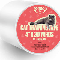 Ronton - Cinta antiarañazos para gatos, 100 % transparente, doble cara, para entrenamiento de gatos, seguro para mascotas y niños, protector de muebles, sofás y puertas - BESTMASCOTA.COM