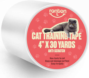 Ronton - Cinta antiarañazos para gatos, 100 % transparente, doble cara, para entrenamiento de gatos, seguro para mascotas y niños, protector de muebles, sofás y puertas - BESTMASCOTA.COM