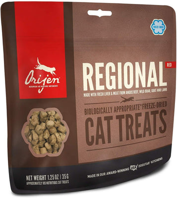 Orijen Regional rojo liofilizado gato Treats, 1.25 ounces - BESTMASCOTA.COM