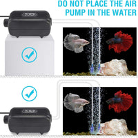 Bomba de aire de acuario Rifny, kit de bomba de aire ajustable con válvula de aire de doble salida, bomba de oxígeno del tanque de peces con piedras de aire válvulas de retención de tubo de silicona para 1-80 galones - BESTMASCOTA.COM