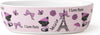 PetRageous I Love Paris, cuenco ovalado para gato de 6.5 in en color rosa, 2 tazas - BESTMASCOTA.COM