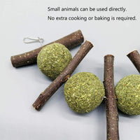 Juguetes para masticar los dientes, palitos de manzana orgánicas naturales para conejos, chinchillas, cobayas, hámsters masticando jugando mejorar la salud dental - BESTMASCOTA.COM