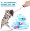 Pecute - Rodillo de gato con ratón interactivo de 4 niveles, juguete de torre de pista con gato y bolas de flash - BESTMASCOTA.COM