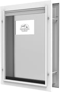 Hakuna Pets Deluxe puerta de aluminio para perros y gatos con panel de bloqueo para pantallas, puertas y paredes de hasta 2.8 in de grosor - BESTMASCOTA.COM