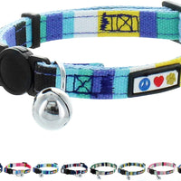Pawtitas Collar de gato multicolor con hebilla de seguridad extraíble para gato, collar de gato - BESTMASCOTA.COM