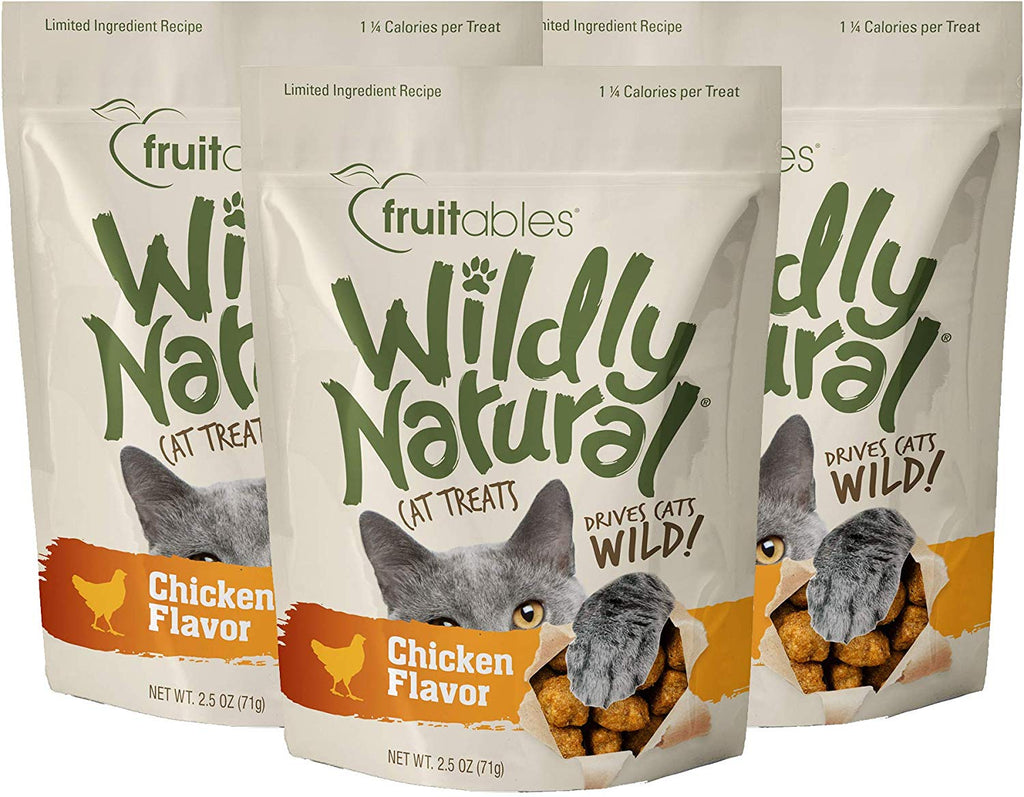 Fruitables Wildly Natural 2.5 Ounce Grain Free Chicken Treat for Cats - BESTMASCOTA.COM