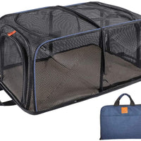 SMONT - Caja plegable para mascotas de lados suaves para gatos medianos, perros pequeños y conejos, transportador de viaje para mascotas, casa para mascotas para interior y exterior - BESTMASCOTA.COM