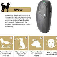 Variable Frequency Anti Bark Device for Dog,Ultrasonic Dog Bark Deterrent,2 in 1 Dog Bark Control Device，16.4 Ft Range LED Indicator,100% Safe Handhold Dog Training Tool Barking Behavior Trainer - BESTMASCOTA.COM