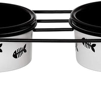 Signature Housewares - Juego de 2 cuencos con diseño de gato - BESTMASCOTA.COM