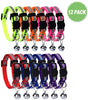 Cat Breakaway Collars Set 12 pcs con Bell Correa reflectante y hebilla de seguridad ajustable, 8 – 12" - BESTMASCOTA.COM