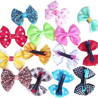 Pet perro de exposición lazos de pelo con Alligator Clips Bowknot Clips de pelo gato cachorro Yorkshire Grooming accesorios para el pelo surtido paquete de 20 - BESTMASCOTA.COM