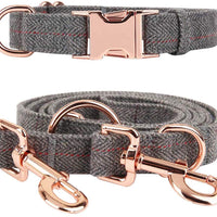 KUYOUGOU - Collar y correa para perro (6.6 ft), diseño elegante con juego de oro rosa, 3 longitudes ajustables, para perros pequeños a grandes - BESTMASCOTA.COM