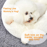 HACHIKITTY - Camas de perro de donut lavables a máquina, camas redondas para cachorros, tamaño mediano, auto calentamiento interior camas para mascotas - BESTMASCOTA.COM