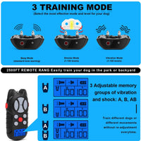 Flittor Collar de choque para perros, collar de entrenamiento de perro, collar de choque recargable con control remoto, 3 modos de vibración y choque impermeable collar de corteza para perros pequeños, medianos y grandes - BESTMASCOTA.COM