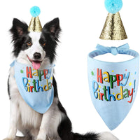 Blaoicni Dog Birthday Bandana Hat Scarf Party Supplies - BESTMASCOTA.COM