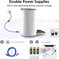 RICHDOG Alimentador automático para gatos, temporizador programable y control de porciones para cada comida, grabadora, enchufe de pared USB y baterías, alimentador automático para gatos para todos los animales pequeños (hasta 4 comidas/día 7 L) - BESTMASCOTA.COM