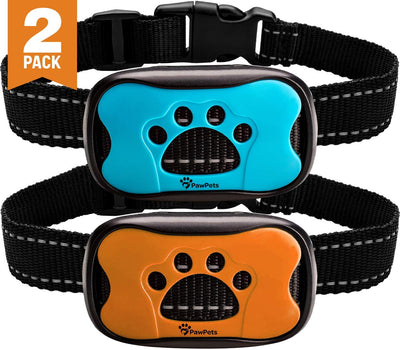 Collar antiladridos PawPets – sin choque para perro – Humane con vibración y sonido ladrido collar para perros pequeños, medianos y grandes, de 5 – 110 libras – paquete de 2 – ideal como regalo - BESTMASCOTA.COM
