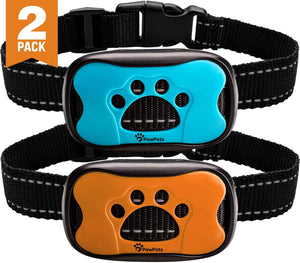 Collar antiladridos PawPets – sin choque para perro – Humane con vibración y sonido ladrido collar para perros pequeños, medianos y grandes, de 5 – 110 libras – paquete de 2 – ideal como regalo - BESTMASCOTA.COM
