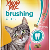 Meow Mix cepillado Bites Cat Treats, Salmón Sabor Dental, 2.25Oz (Pack de 2) - BESTMASCOTA.COM