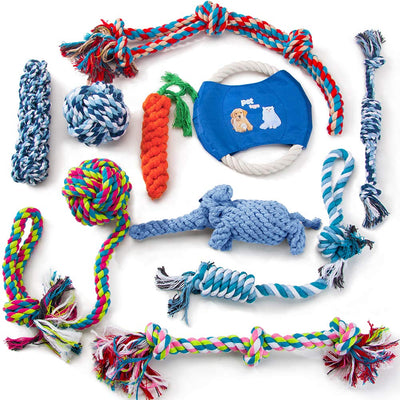 HIPIPET - Cuerda de juguete para perros para razas medianas y grandes (10 unidades, casi indestructible) - BESTMASCOTA.COM