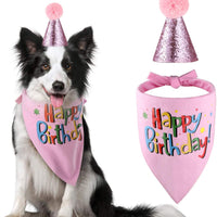 Blaoicni Dog Birthday Bandana Hat Scarf Party Supplies - BESTMASCOTA.COM
