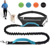 Correa para perro de LANNEY, manos libres, para correr, caminar, correr, entrenar senderismo, correa elástica retráctil para perros medianos a grandes, cinturón de cintura ajustable, costuras reflectantes, doble asa - BESTMASCOTA.COM