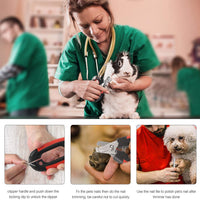 Kissin - Cortaúñas para perros, protección de seguridad rápida para evitar cortes en exceso, cortaúñas de acero inoxidable 4 en 1, para mascotas, profesional y seguro - BESTMASCOTA.COM