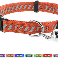 pawtitas mascota tráfico reflectante cuello de gato con hebilla de seguridad y campana - BESTMASCOTA.COM