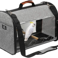 X-ZONE - Bolsa de viaje para pájaros, portátil para mascotas, para loros y loros, transparente, transpirable, portavelas ligero, jaula de viaje para pájaros, jaula de viaje para pájaros, etc. - BESTMASCOTA.COM