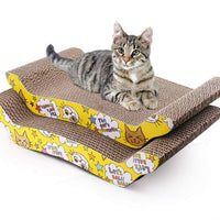 Rascador de gato de cartón con gato, reciclaje corrugado rascador almohadilla reversible de repuesto rascador almohadilla salón sofá cama (2 unidades) - BESTMASCOTA.COM
