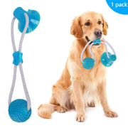 Feeke Juguete para morder molar para mascotas, cuerda interactiva multifunción, juguete de goma para masticar con ventosa, herramienta de limpieza de dientes para perros y gatos - BESTMASCOTA.COM