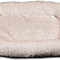 Long Rich HCT ERE-001 Super Soft Sherpa Crate Cushion Dog and Pet Bed, White, By Happycare Textiles - BESTMASCOTA.COM