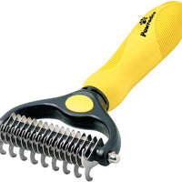 Rastrillo de pelaje para mascotas Pawradise – Herramienta de desenredado de 2 lados para perros y gatos – Cepillo de cuidado y desenredado seguro – Peinar las alfombrillas y enredos fácilmente - BESTMASCOTA.COM