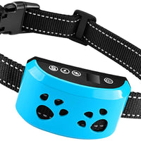 TOTIE Collar de corteza para perro – 7 niveles de sensibilidad e intensidad ajustables, modos de resistencia duales, recargable, resistente a la lluvia, reflectante, sin control de ladridos para perros pequeños, medianos y grandes., s, Azul - BESTMASCOTA.COM