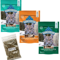 Blue Wilderness suave gato Treats Moist Bundle – 3 sabores con Bono Catnip Bundle - BESTMASCOTA.COM
