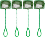 Awpeye - Red de pesca para acuario, 4 unidades, nailon de malla de cierre rápido con mango de plástico, color verde - BESTMASCOTA.COM