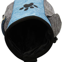 Bolsa de regalo para perros, bolsa de regalo para perros pequeños a grandes, fácil de transportar juguetes para mascotas, kibble, golosinas, dispensador integrado de bolsas de caca – azul - BESTMASCOTA.COM