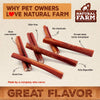 Natural Farm - Paquete de 10 palitos de carne de vacuno de 7 pulgadas de grosor estándar totalmente natural, bocadillos de carne criada para perros, sin olor, sin granos, masticables totalmente digeribles para razas pequeñas, medianas y grandes - BESTMASCOTA.COM