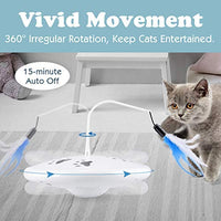 Pawaboo Juguete de plumas para gato, varita interactiva para gato, juguete de pluma voladora con varita extra larga y campana pequeña, juguete divertido para jugar para gatitos o gatos. - BESTMASCOTA.COM