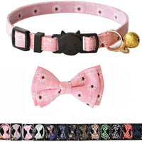 M-YOUNG Collar para gato con campana y pajarita, collares de seguridad ajustables para cachorro de gatito (6.7 in a 10,8 pulgadas) - BESTMASCOTA.COM