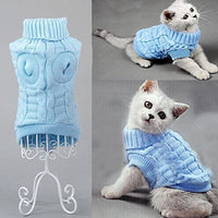 Evursua Pet Cat Sweater Kitten Clothes for Cats Small Dogs,Turtleneck Cat Clothes Pullover Soft Warm,fit Kitty,Chihuahua,Teddy,Poodle,Pug - BESTMASCOTA.COM