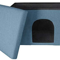 Cama para perro Furhaven, casa de fieltro para mascotas, refugio privado y taburete otomano plegable para sala de estar, para gatos y perros pequeños, disponible en varios colores y estilos - BESTMASCOTA.COM