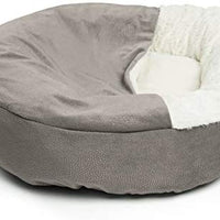 Cama acogedora Best Friends by Sheri, cama de lujo para perros y gatos con cobija, cálida y segura. Brinda apoyo para la cabeza, el cuello y las articulaciones, lavable a máquina, parte inferior resistente al agua - BESTMASCOTA.COM